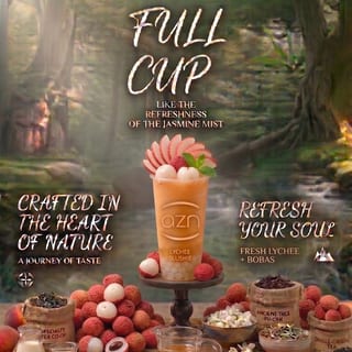 Fresh Lychee Slushie Tea
