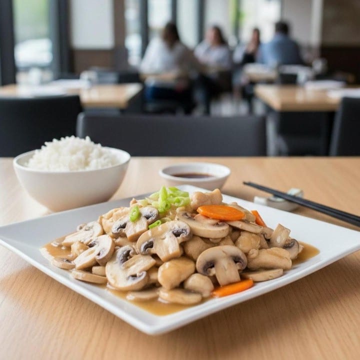 Lunch Moo Goo Gai Pan.