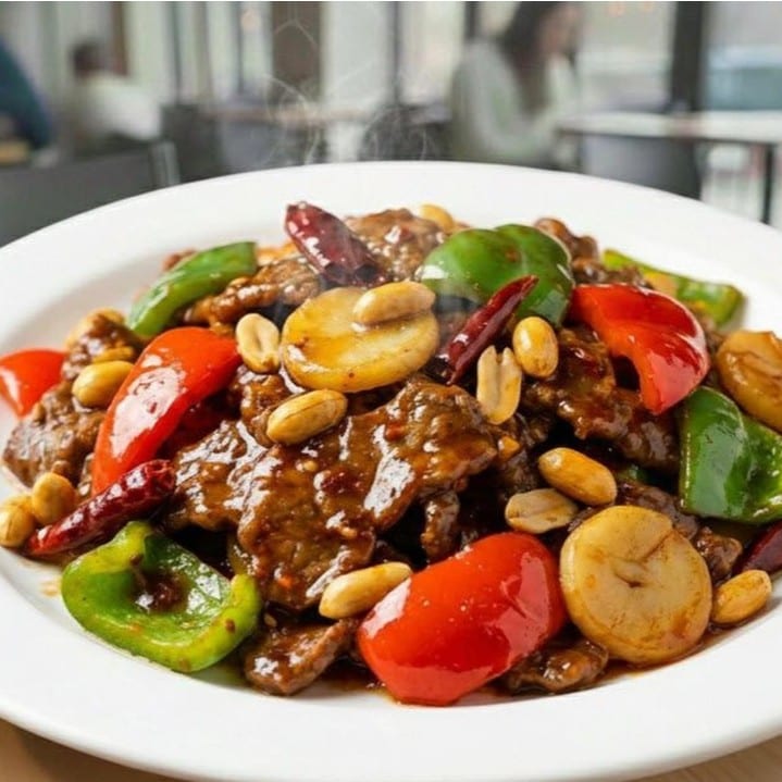 Lunch Kung Pao Beef.