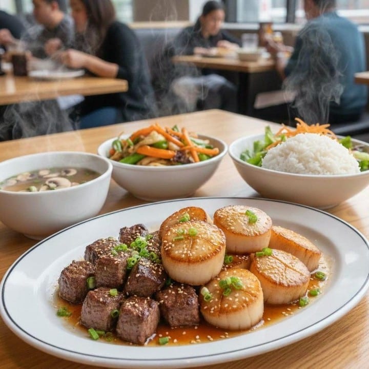 Lunch Hi Steak & Scallop (H Salad).