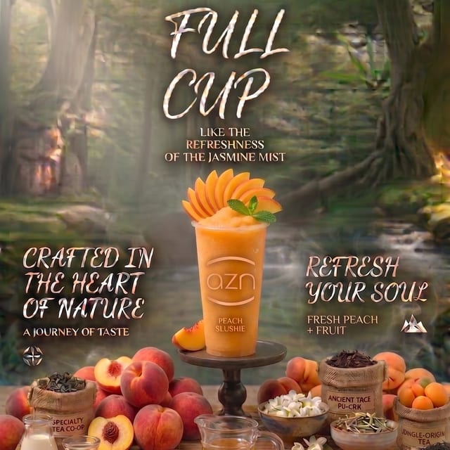 Fresh Peach Slushie Tea.