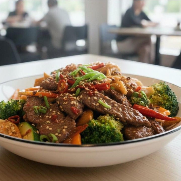 Lunch Hunan Beef.
