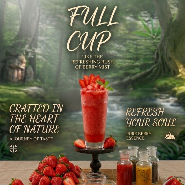 Fresh Strawberry Slushie Tea.