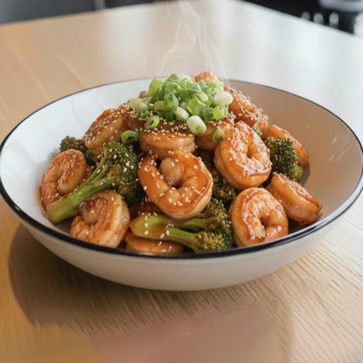 Lunch Broccoli Shrimp.
