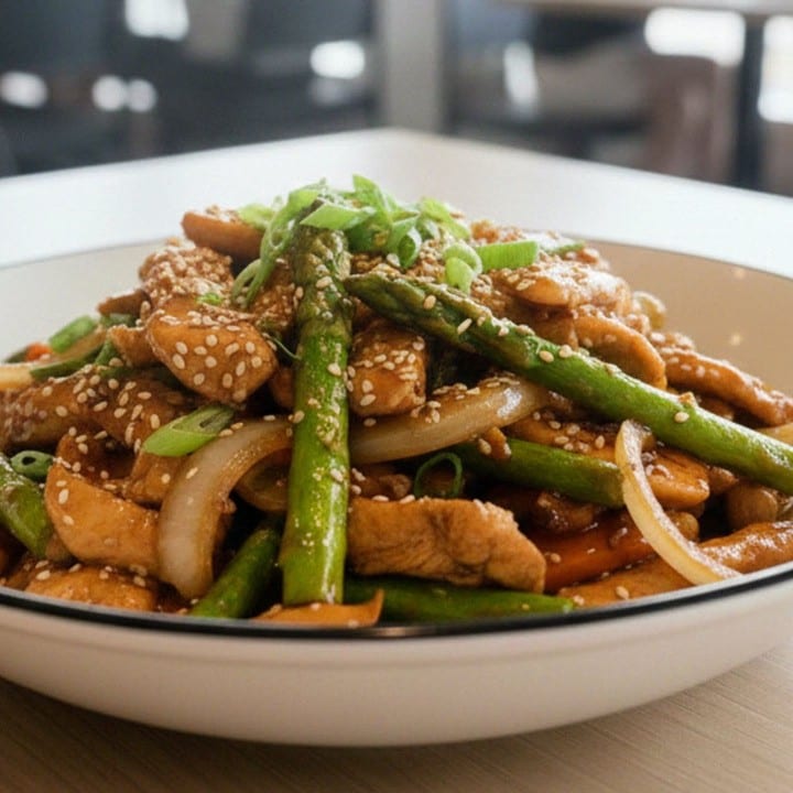Lunch Asparagus Chicken.