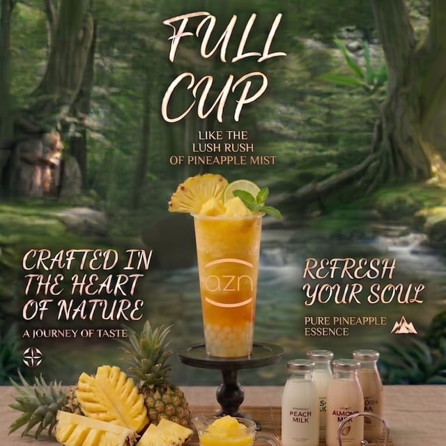Fresh Pineapple Slushie Tea.