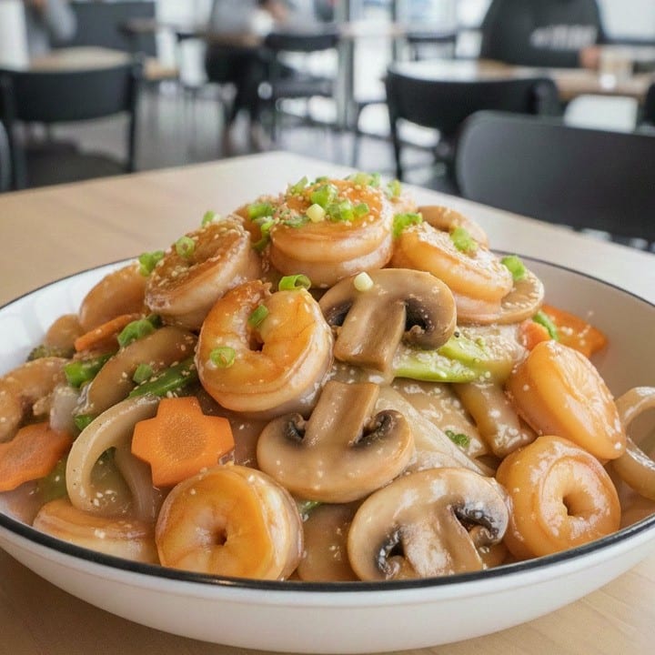 Lunch Moo Goo Shrimp.