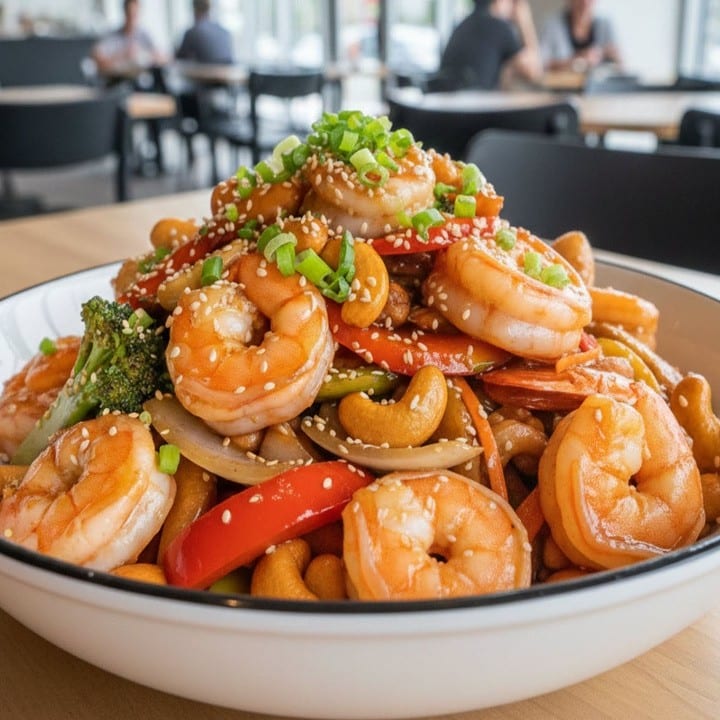 Lunch Shrimp with Cashews.