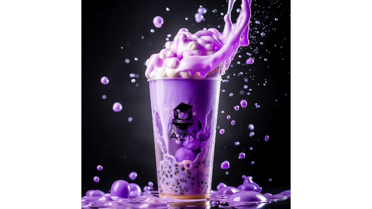 Taro Milk Tea with Crystal Boba (1 Gallon).