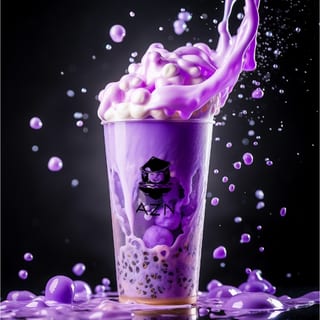 Taro Milk Tea with Boba