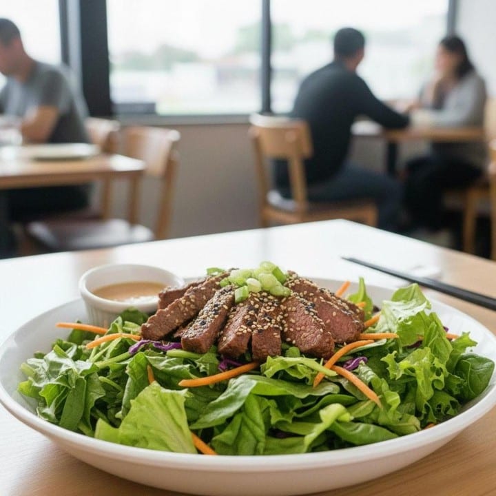 Japan Grilled Angus Steak Salad (Chips).