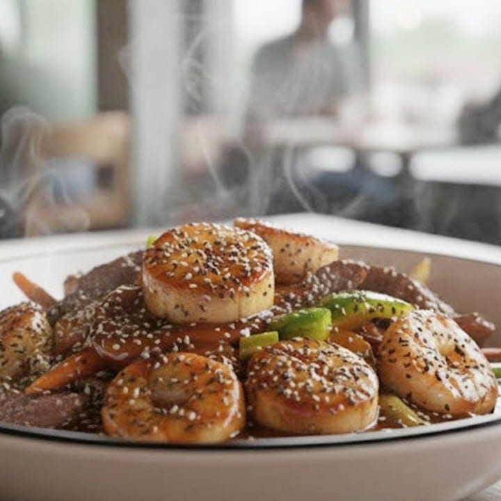 Black Pepper Steak/Scallop.