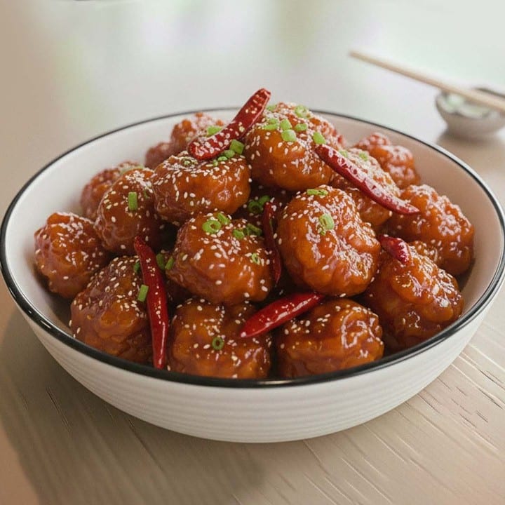 Lunch General Tso's Shrimp.