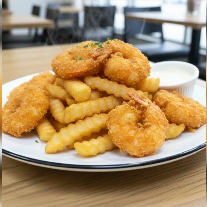 Crispy Shrimp Cajun Fries.